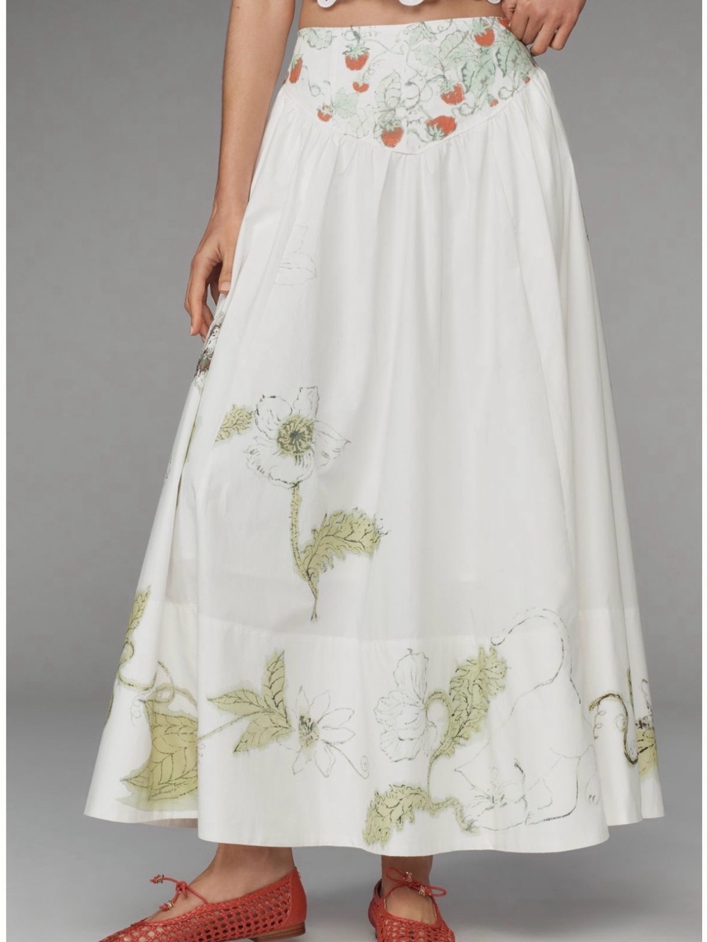 Swan Gossip X for Anthropologie Basque-Waist Maxi Skirt - 14 - Picture 4 of 15